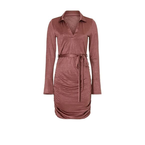 Louna - Brown Jersey Dress - $235 MSRP - Picture 4 of 15